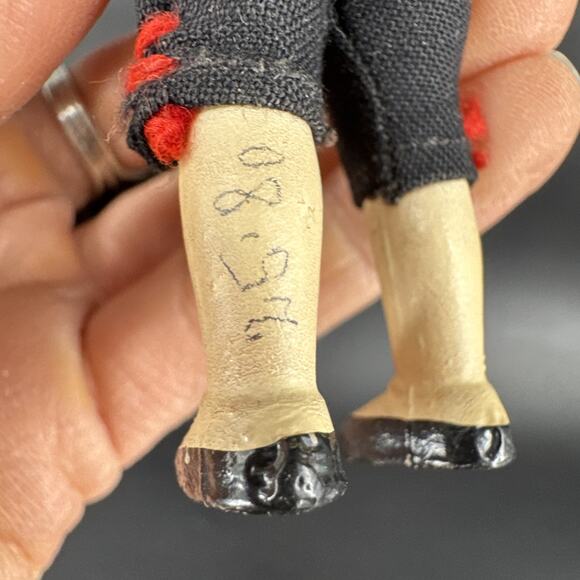 Vintage 4.5" Tall Ceramic German Dolls Boys and Girl Lot of 3 - Picture 10 of 15